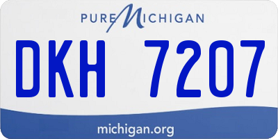 MI license plate DKH7207