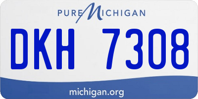 MI license plate DKH7308