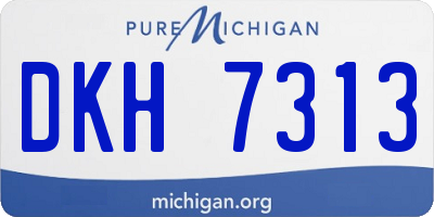 MI license plate DKH7313