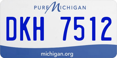 MI license plate DKH7512