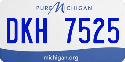 MI license plate DKH7525