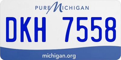 MI license plate DKH7558