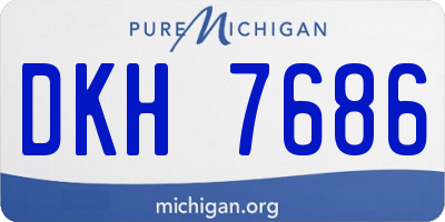 MI license plate DKH7686