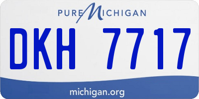 MI license plate DKH7717