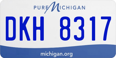 MI license plate DKH8317