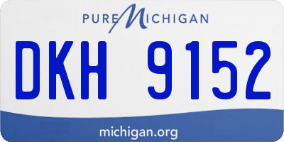 MI license plate DKH9152