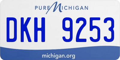 MI license plate DKH9253