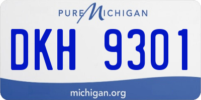 MI license plate DKH9301