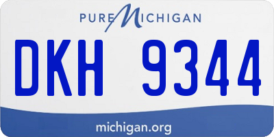MI license plate DKH9344