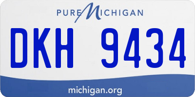 MI license plate DKH9434