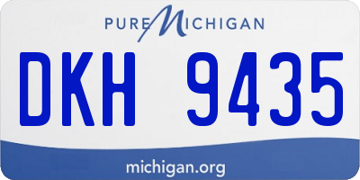 MI license plate DKH9435