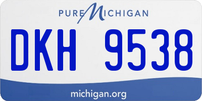 MI license plate DKH9538