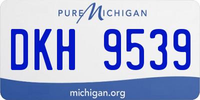 MI license plate DKH9539