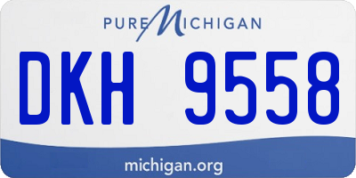MI license plate DKH9558