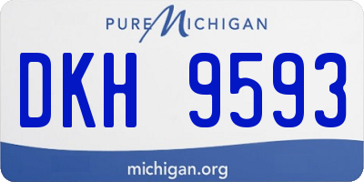MI license plate DKH9593