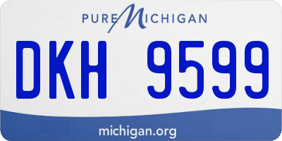 MI license plate DKH9599