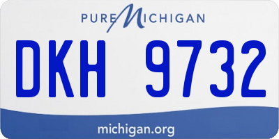 MI license plate DKH9732