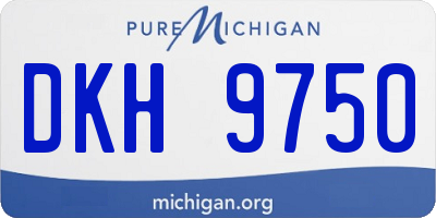 MI license plate DKH9750