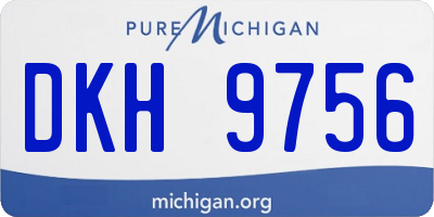 MI license plate DKH9756