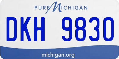 MI license plate DKH9830