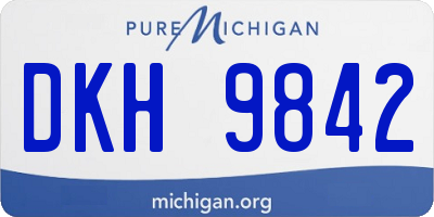MI license plate DKH9842