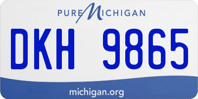 MI license plate DKH9865