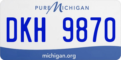 MI license plate DKH9870