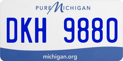 MI license plate DKH9880