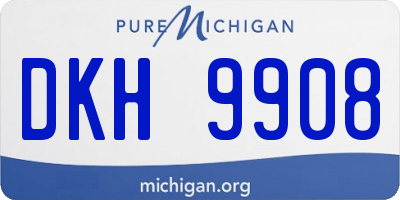 MI license plate DKH9908