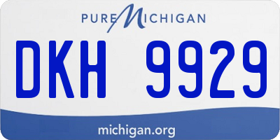 MI license plate DKH9929