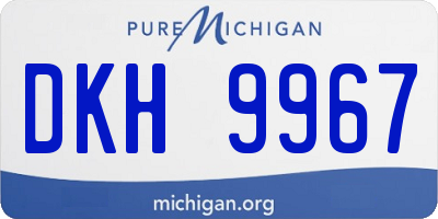 MI license plate DKH9967