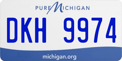 MI license plate DKH9974