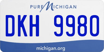 MI license plate DKH9980