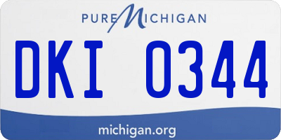 MI license plate DKI0344