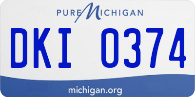 MI license plate DKI0374