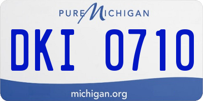 MI license plate DKI0710
