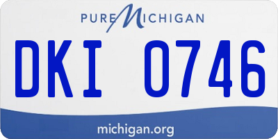 MI license plate DKI0746