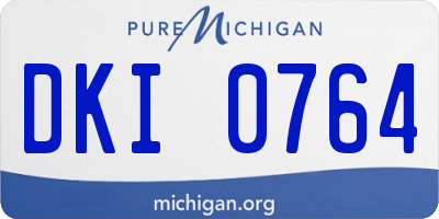MI license plate DKI0764