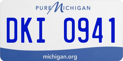 MI license plate DKI0941