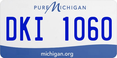 MI license plate DKI1060