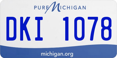 MI license plate DKI1078