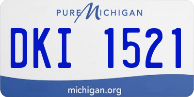 MI license plate DKI1521