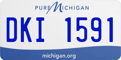 MI license plate DKI1591