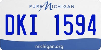 MI license plate DKI1594