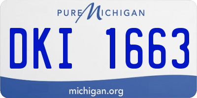 MI license plate DKI1663