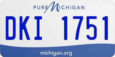MI license plate DKI1751