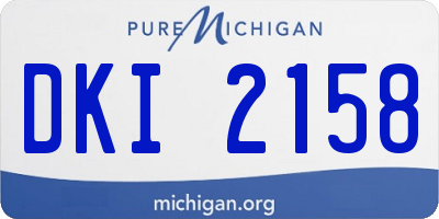 MI license plate DKI2158