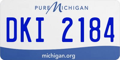 MI license plate DKI2184