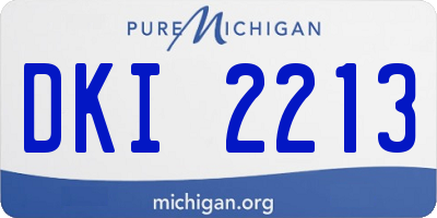MI license plate DKI2213