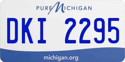 MI license plate DKI2295